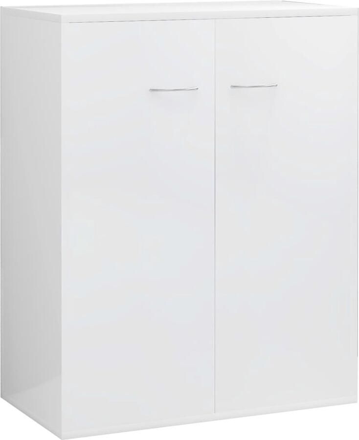 VidaXL Dressoir Hoogglans Wit 60x30x75 cm Dressoir Meubilair Salontafel Tv Meubel Opslagoplossing - Foto 2