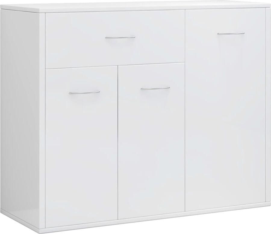 VidaXL Dressoir hoogglans wit 88x30x70 cm Dressoir Kastje Opbergmeubels Meubilair Woonaccessoires - Foto 2