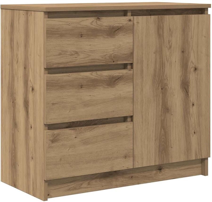 VidaXL Dressoir lade 71x35x65 cm spaanplaat artisanaal eikenkleurig