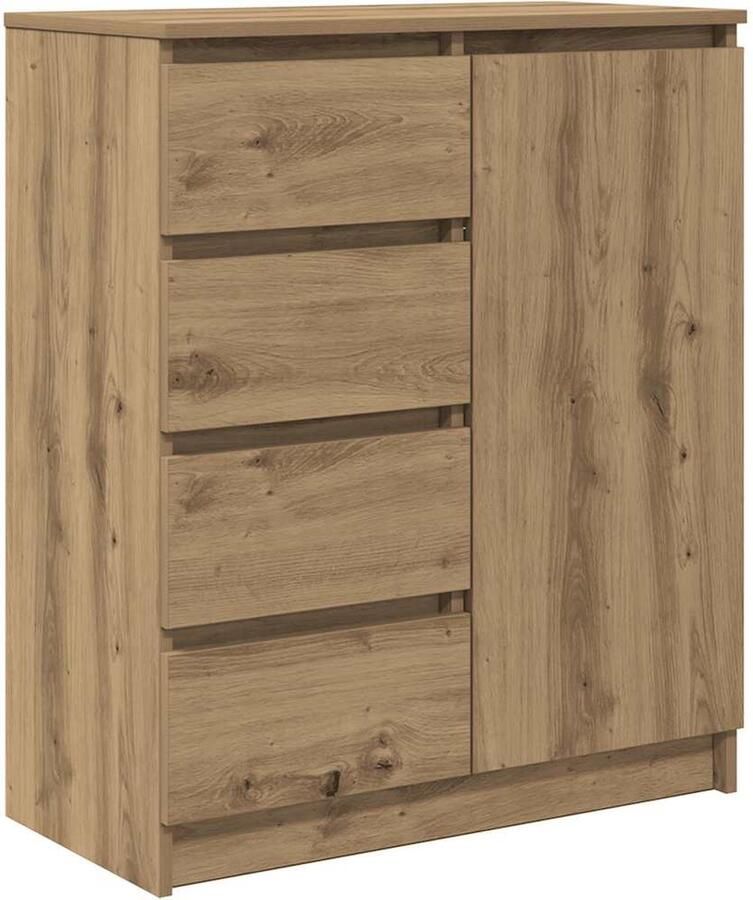 VidaXL Dressoir lades 71x35x84 cm spaanplaat artisanaal eikenkleurig