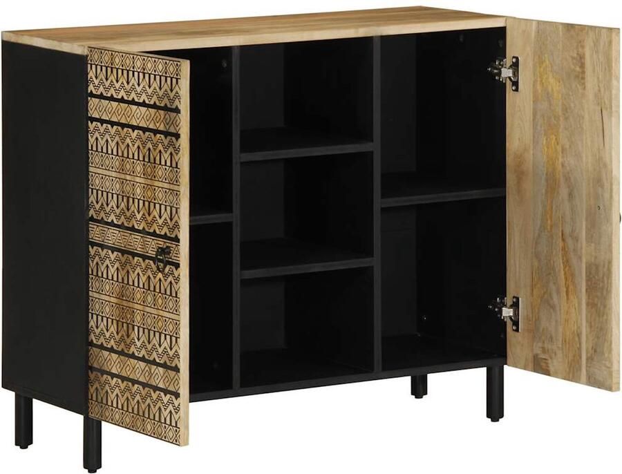 VidaXL Dressoir Mangohout & IJzer 90x33 5x75 cm