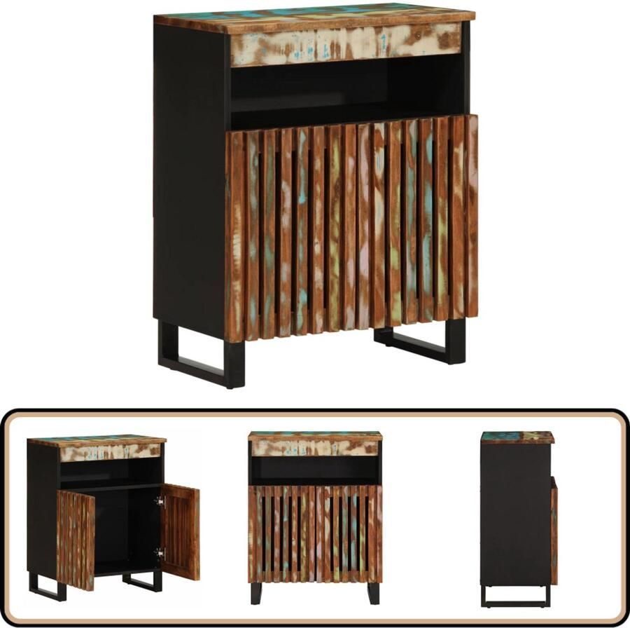 VidaXL Dressoir Massief Acaciahout 60x34x75 cm Dressoir Dressoirs Opbergkast Wandkast