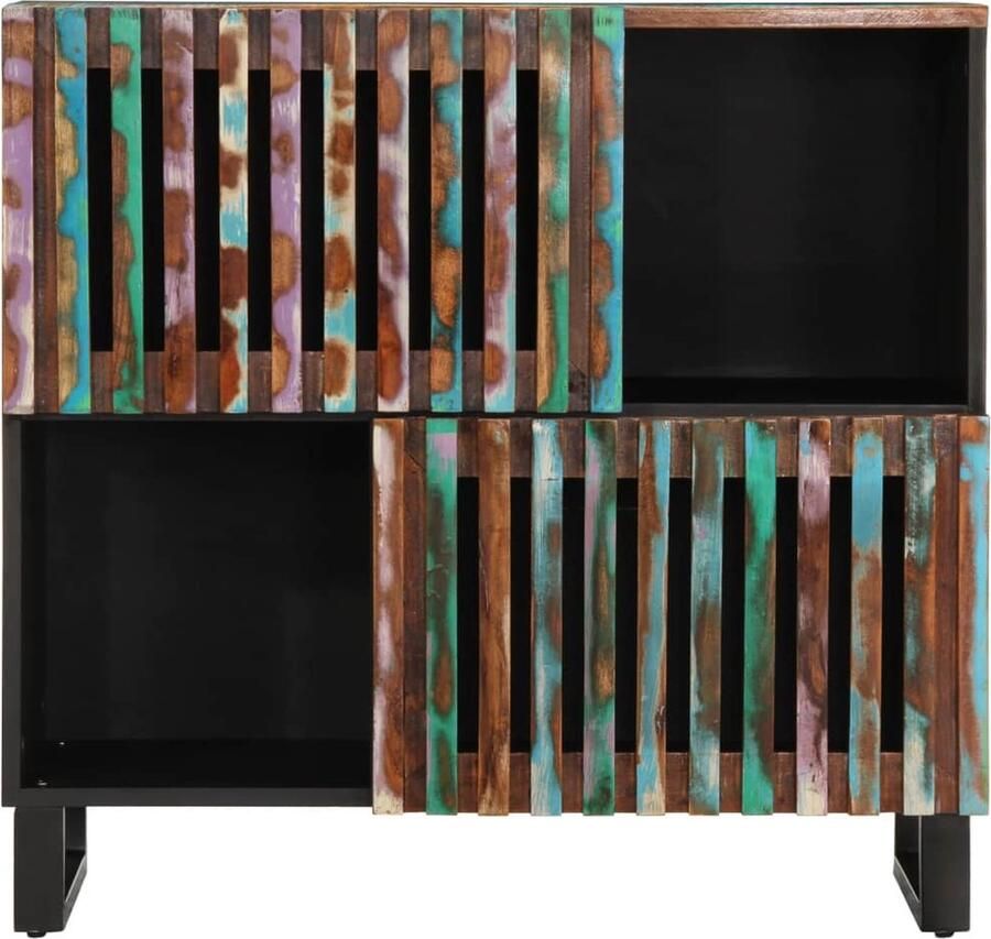 VidaXL Dressoir Massief Acaciahout 80x34x75cm Dressoir Dressoirs Opbergkast Wandkast