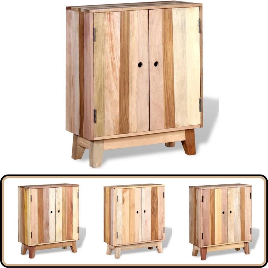 VidaXL Dressoir Massief Gerecycled Hout Beige Bijzetkast Vintage Kast Landelijke Kast Recyceld Hout Meubels Tv Stand