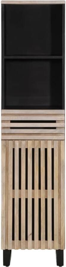 VidaXL Dressoir Massief Mangohout 38x34x160 cm Dressoir Dressoirs Opbergkast Wandkast