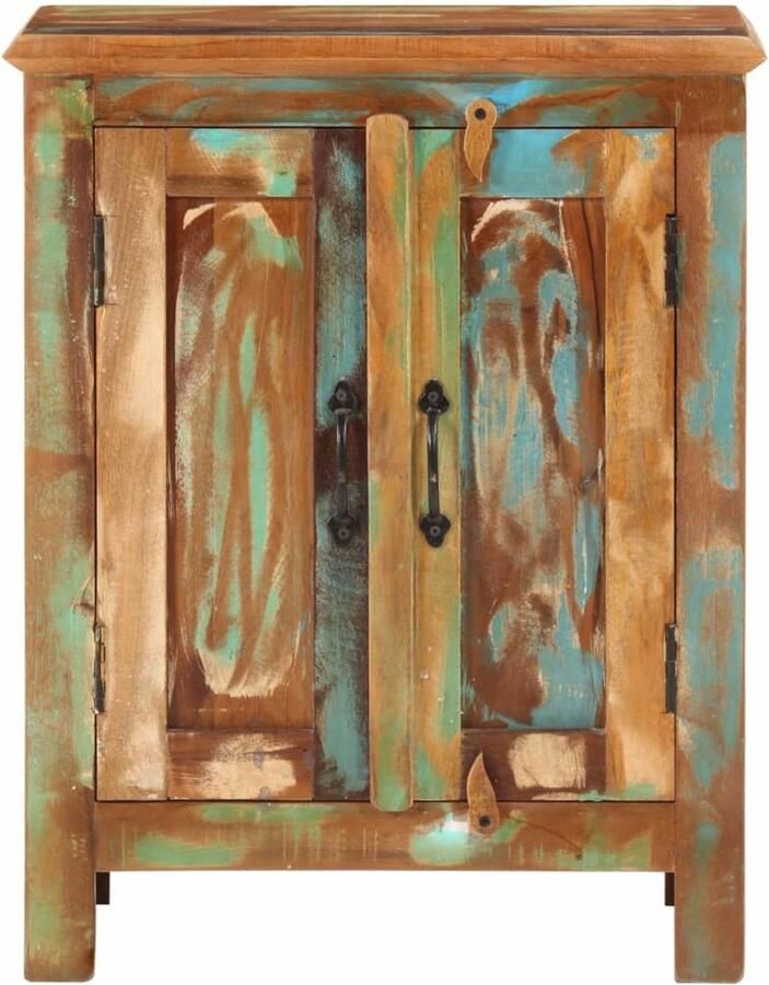 VidaXL Dressoir 2 Deuren 55x30x70 cm Gerecycled Hout Dressoir Vintage Dressoir Landelijk Dressoir Houten Dressoir Recycelfurniture