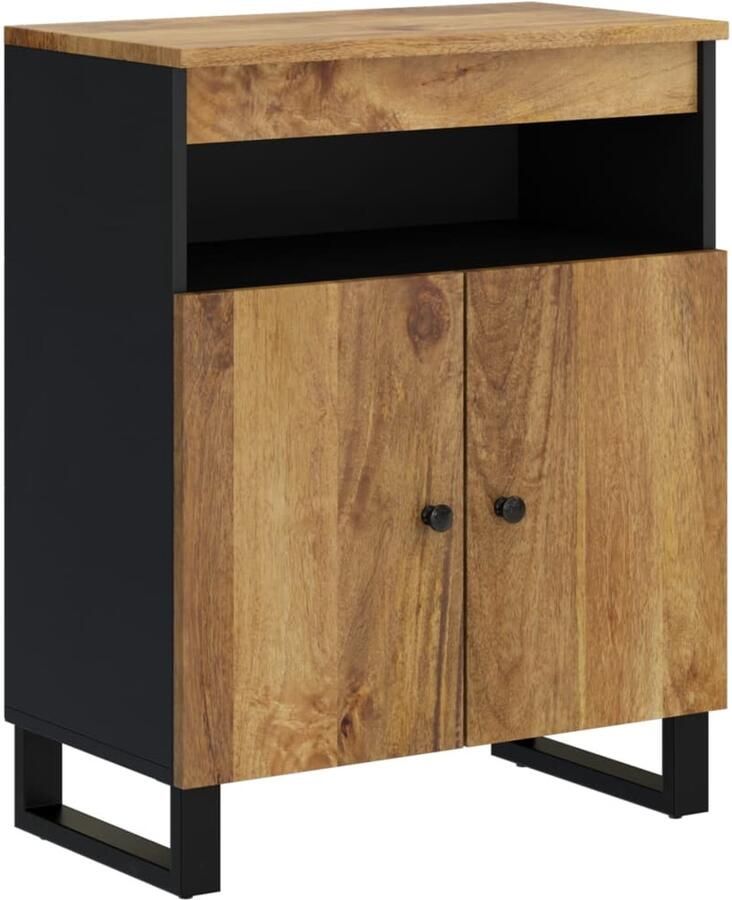 VidaXL Dressoir met 2 deuren 60x33x75 cm massief mangohout