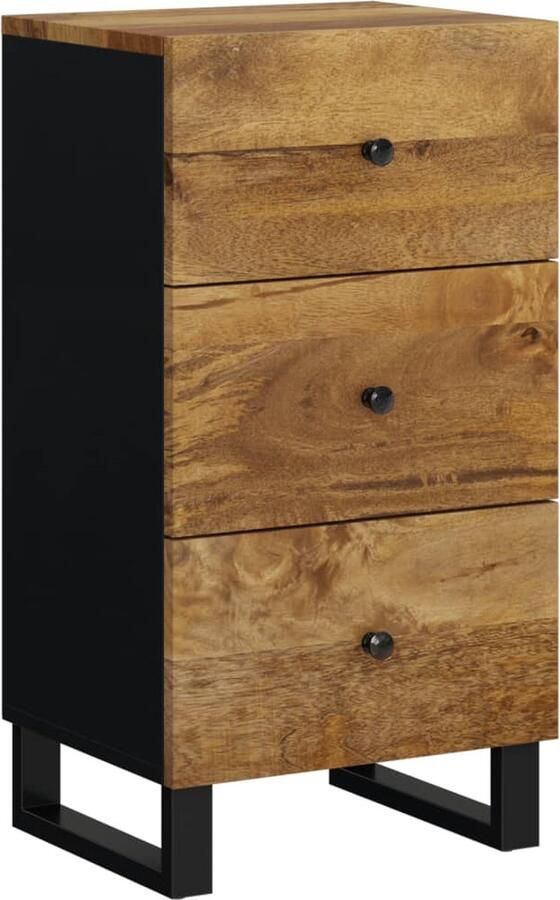 VidaXL -Dressoir-met-3-lades-40x33 5x75-cm-massief-mangohout
