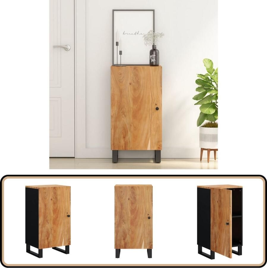 VidaXL Dressoir Massief Acaciahout 40x31x75 cm Dressoir Vintage Dresser Houten Dressoir Acacia Hout Salontafel