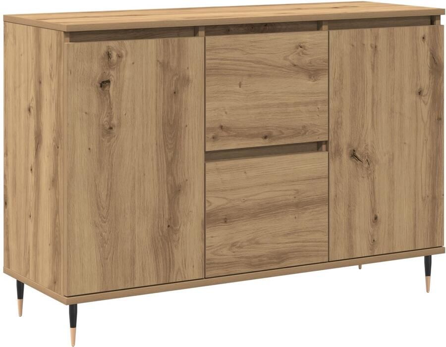 VidaXL Dressoir met lade artisanaal eikenkleurig 101 5 x 35 x 70 cm - Foto 2