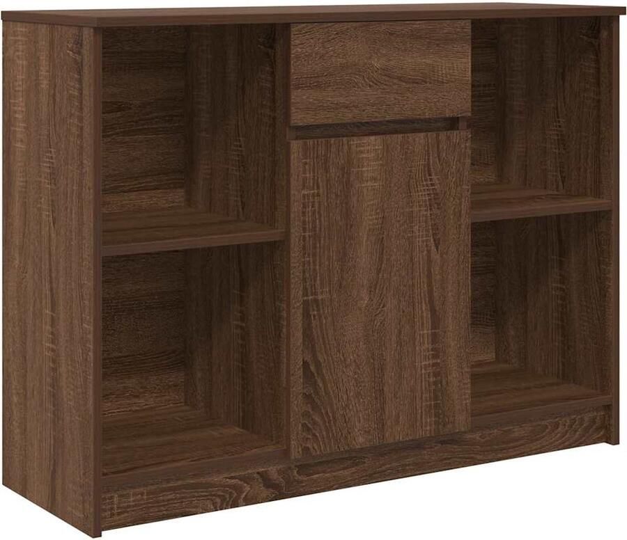 VidaXL Dressoir met lade 101x35x76 cm spaanplaat bruin eikenkleurig