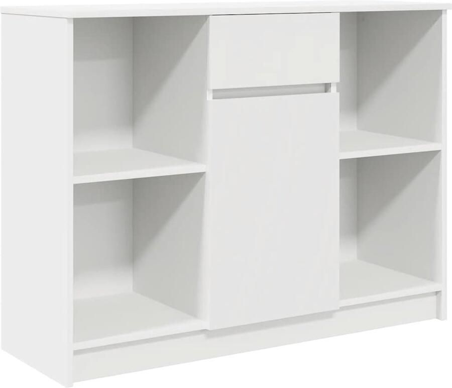 VidaXL Dressoir met lade 101x35x76 cm spaanplaat wit