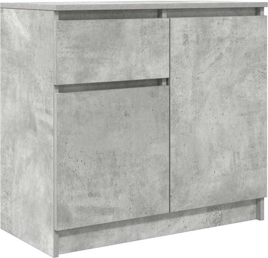 VidaXL Dressoir met lade 71x35x65 cm spaanplaat betongrijs