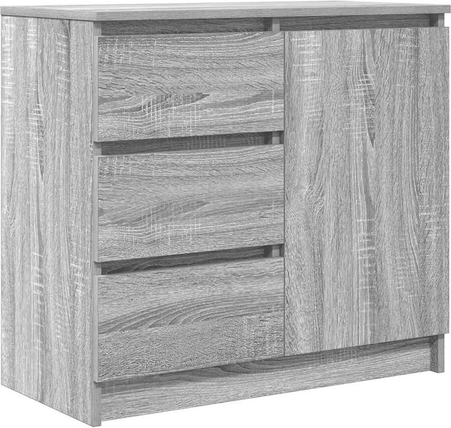 VidaXL Dressoir met lade 71x35x65 cm spaanplaat grijs Sonoma
