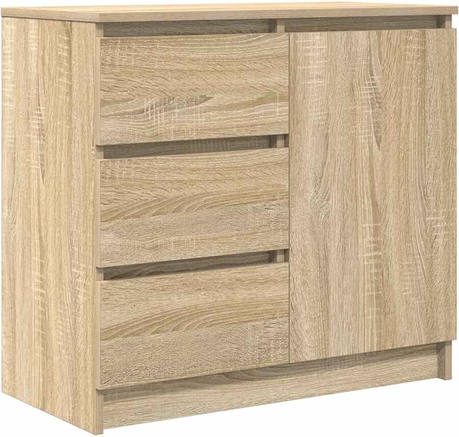 VidaXL Dressoir met lade 71x35x65 cm spaanplaat sonoma eikenkleurig