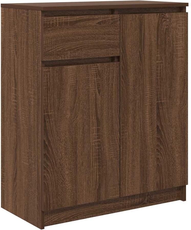 VidaXL Dressoir met lade 71x35x84 cm spaanplaat bruin eikenkleurig