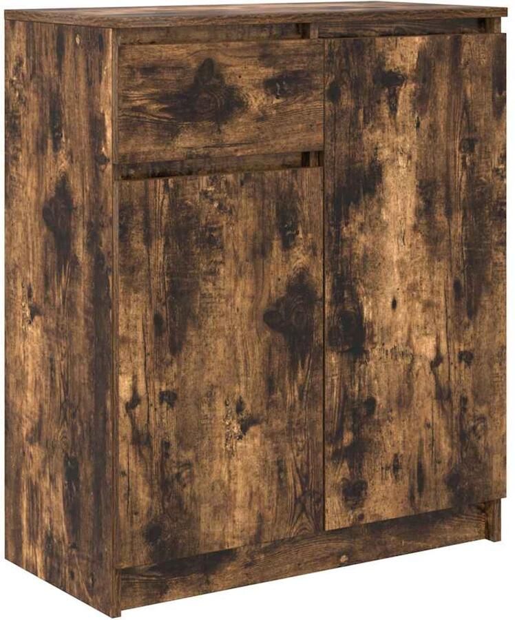 VidaXL Dressoir met lade 71x35x84 cm spaanplaat gerookt eikenkleurig