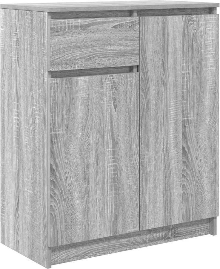 VidaXL Dressoir met lade 71x35x84 cm spaanplaat grijs Sonoma