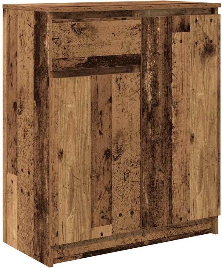 VidaXL Dressoir met lade 71x35x84 cm spaanplaat oud hout