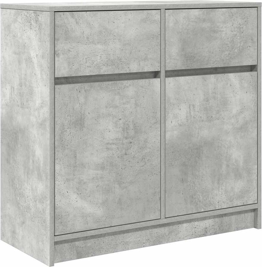 VidaXL Dressoir met lade 80x34x76 cm spaanplaat betongrijs