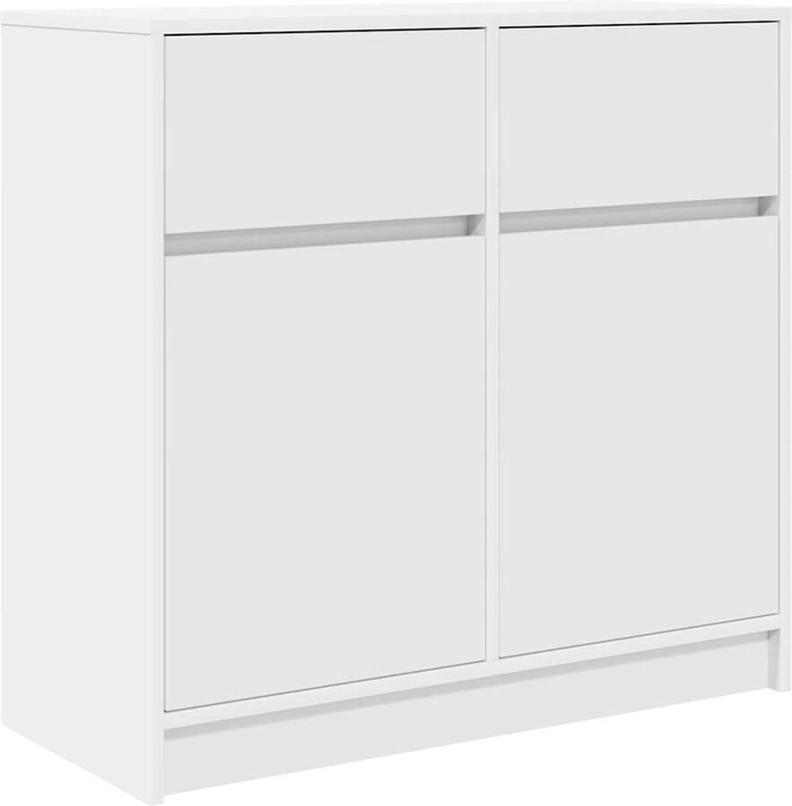 VidaXL Dressoir met lade 80x34x76 cm spaanplaat wit