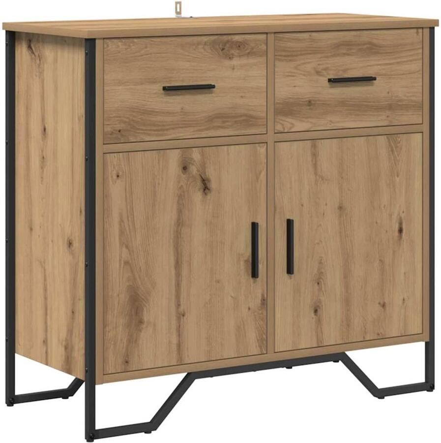 VidaXL Dressoir met lade artisanaal eikenkleurig 79 5 x 35 5 x 74 5 cm