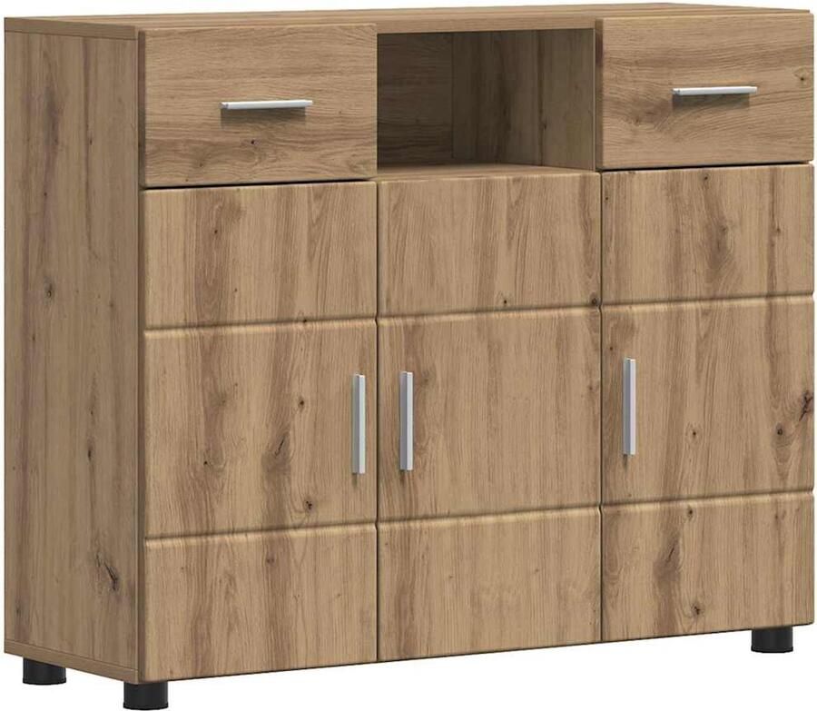 VidaXL Dressoir met lade artisanaal eikenkleurig 88 5 x 30 5 x 73 cm