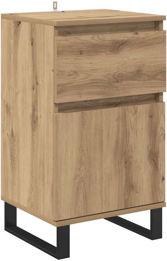 VidaXL Dressoir met lade artisanaal eikenkleurig Bewerkt hout