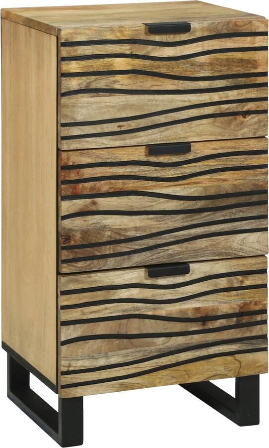 VidaXL Dressoir met lade Bruin 40 x 33 x 75 cm massief mangohout