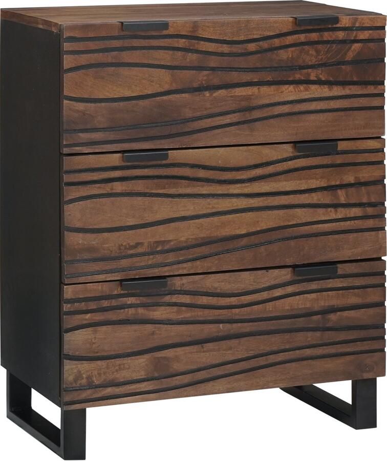 VidaXL Dressoir met lade Bruin 60 x 33.5 x 75 cm Massief mangohout