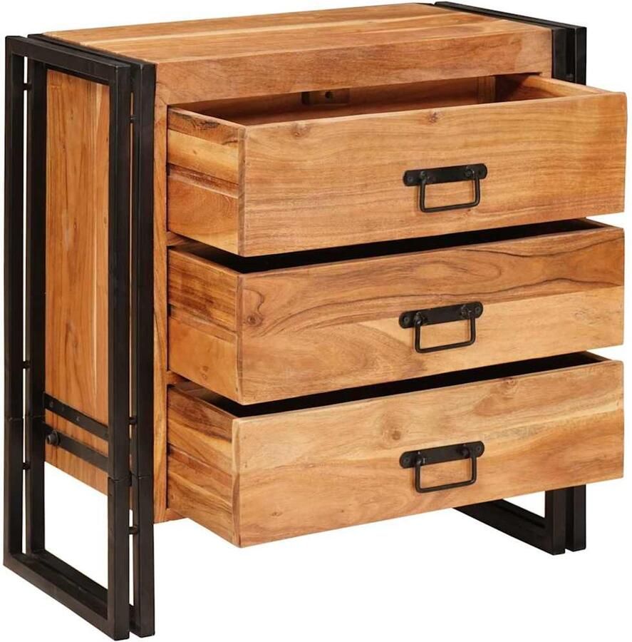 VidaXL Dressoir met lade Bruin 66 x 33 x 70 cm Massief acaciahout