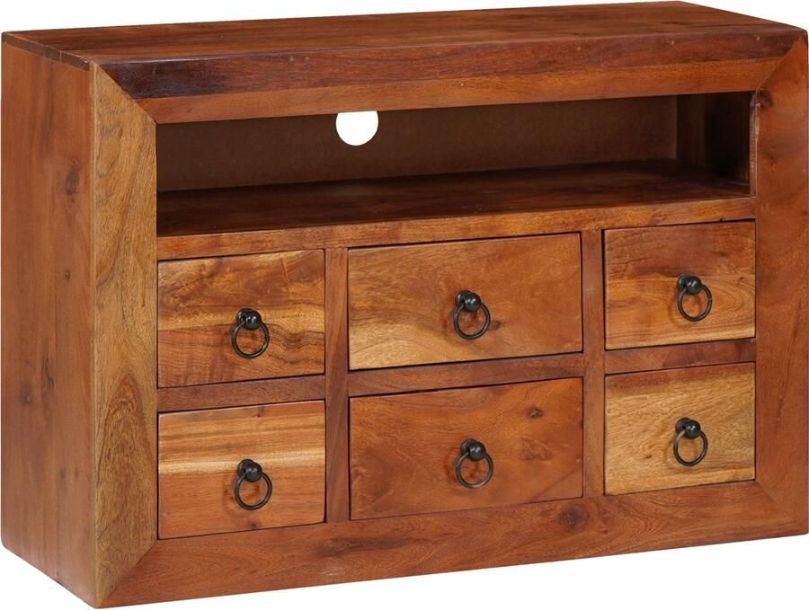 VidaXL Dressoir met lade Bruin 80 x 30 x 55 cm Massief acaciahout