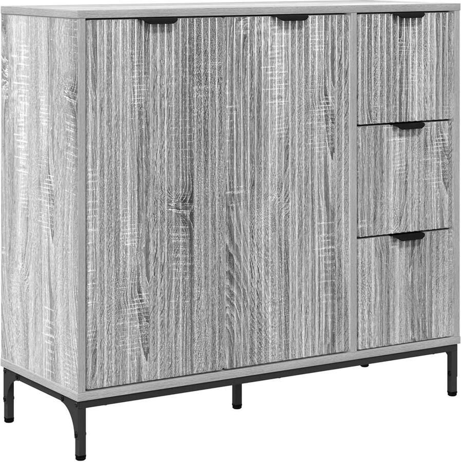 VidaXL Dressoir met lade Grijs Sonoma 89 5 x 33 x 82 cm Bewerkt hout