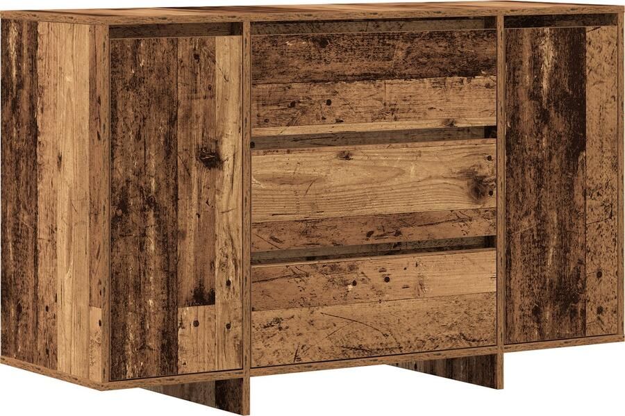 VidaXL Dressoir met lade Oud hout 120 x 41 x 75 cm Bewerkt hout