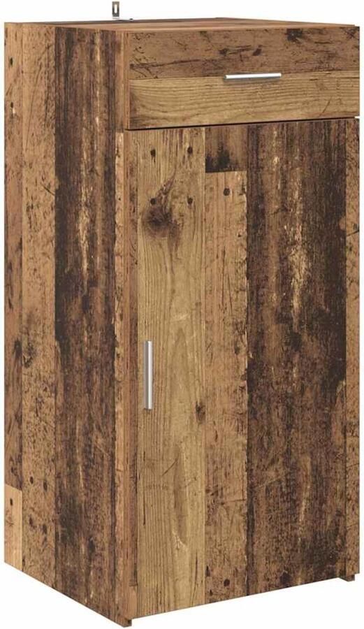 VidaXL Dressoir met lade Oud hout 42 5 x 40 x 93 cm Bewerkt hout