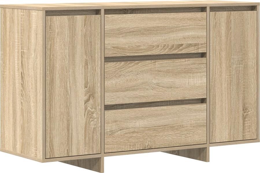 VidaXL Dressoir met lade Sonoma eiken 120 x 41 x 75 cm Bewerkt hout