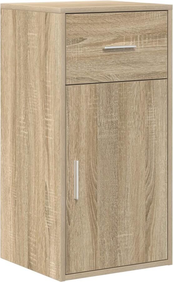 VidaXL Dressoir met lade Sonoma eiken 38 x 34 5 x 75 cm Bewerkt hout