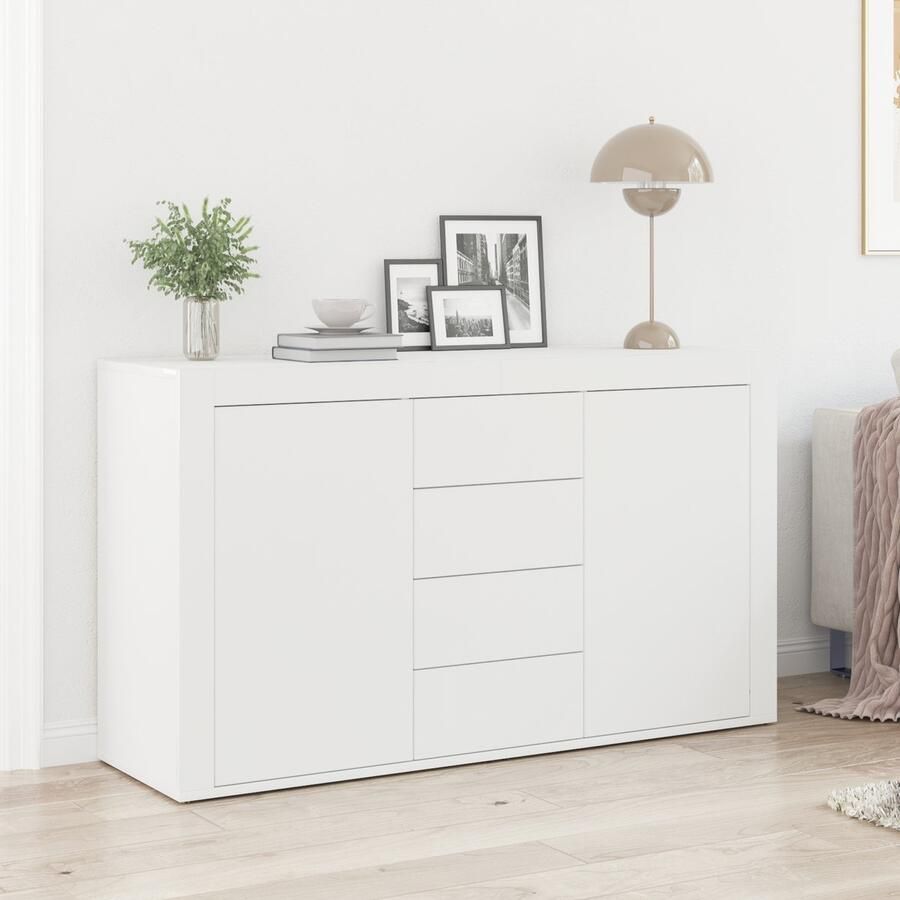 VidaXL Witte Dressoir Wit Hout 120 x 36 x 69 cm Opslag Witte Dressoir