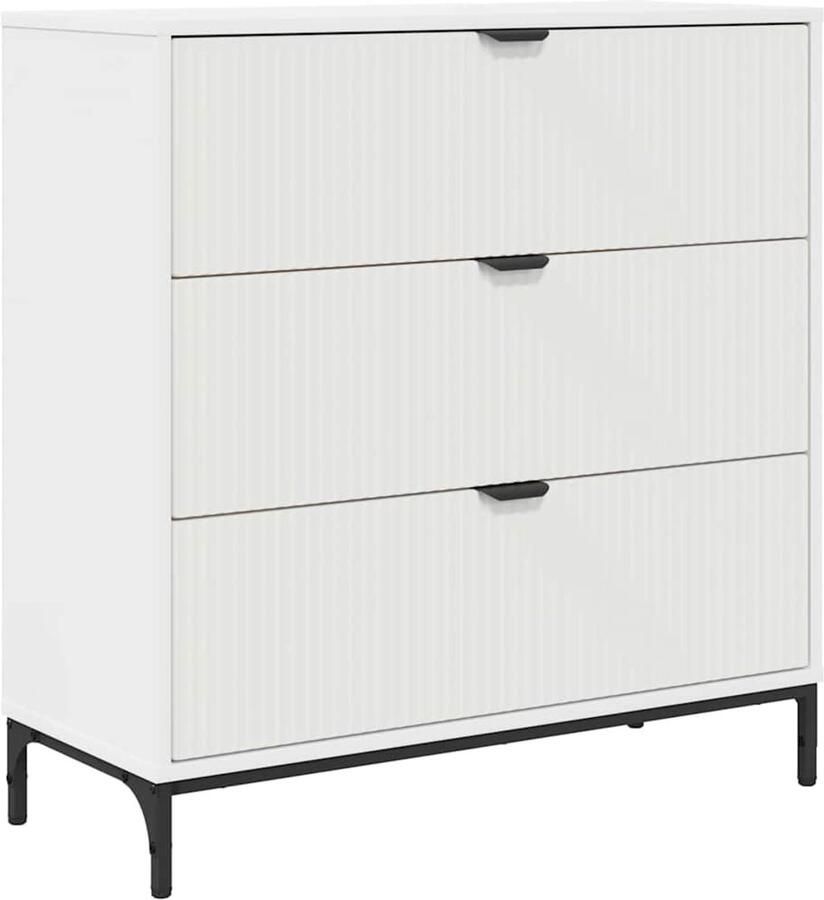 VidaXL Dressoir met lade Wit 79.5 x 33 x 82 cm Bewerkt hout