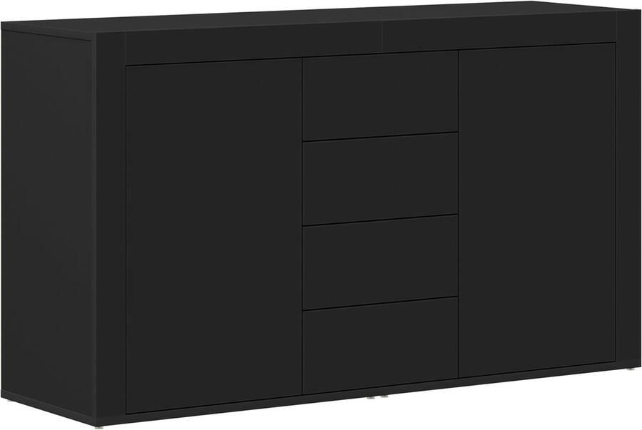 VidaXL Dressoir Zwart Geengineerd hout 120 x 36 x 69 cm Opslag Buffet