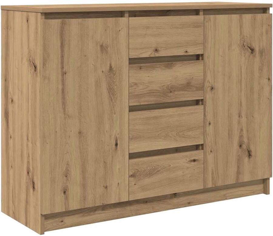 VidaXL Dressoir met lades 100 5x35x76 cm spaanplaat artisanaal