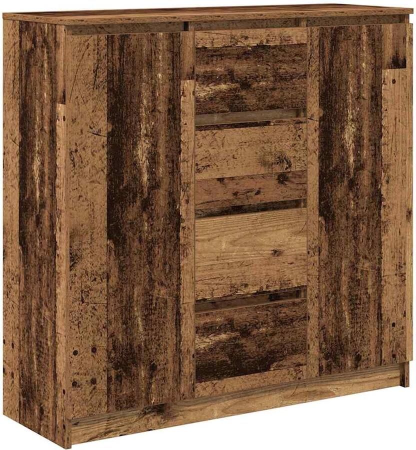 VidaXL Dressoir met lades 100 5x35x98 5 cm bewerkt hout oud hout