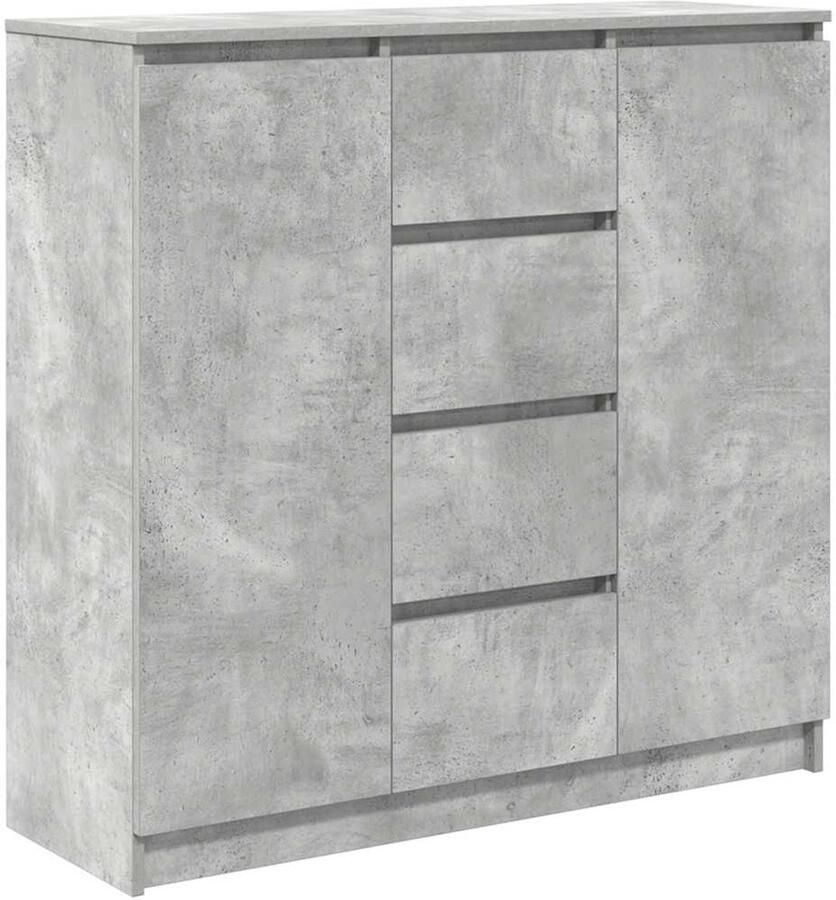 VidaXL Dressoir met lades 100 5x35x98 5 cm spaanplaat betongrijs