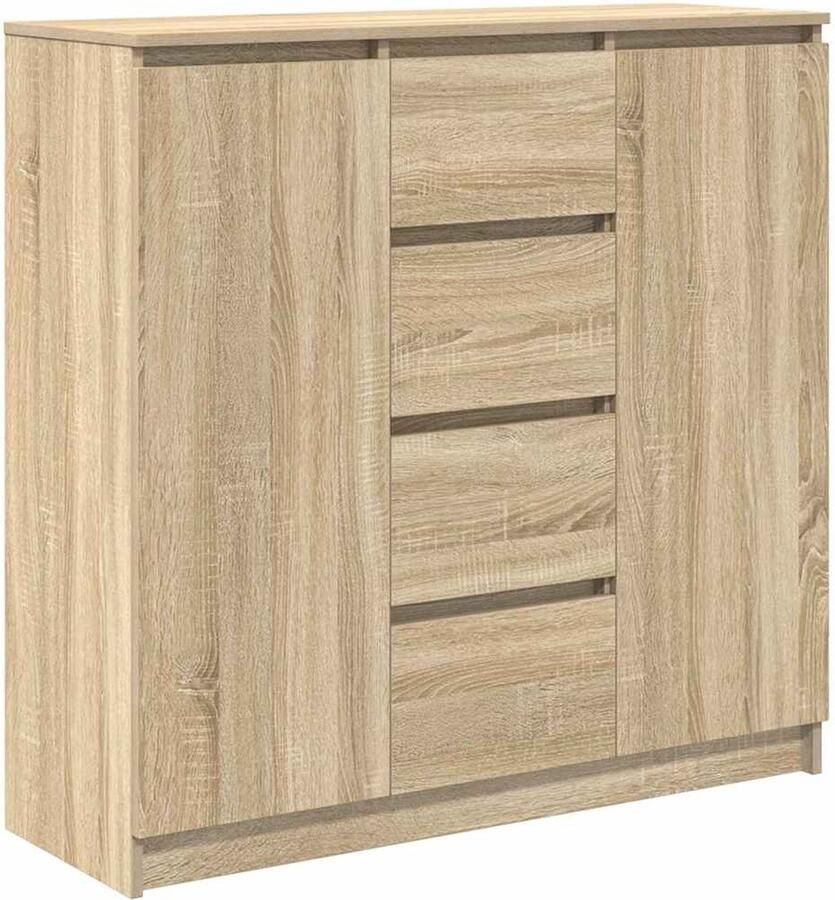 VidaXL Dressoir met lades 100 5x35x98 5 cm spaanplaat sonoma