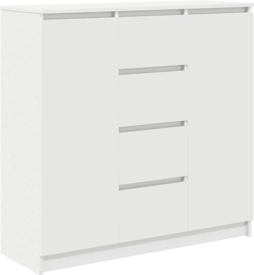 VidaXL Dressoir met lades 100 5x35x98 5 cm spaanplaat wit