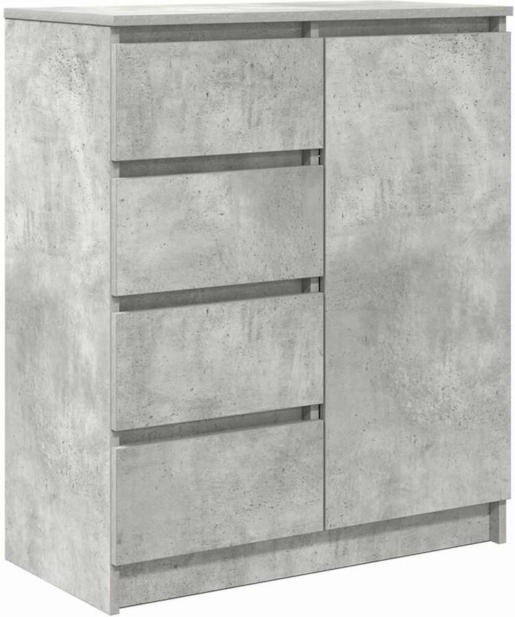VidaXL Dressoir met lades 71x35x84 cm spaanplaat betongrijs