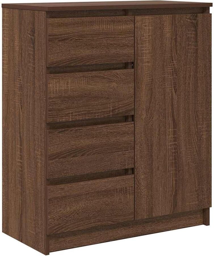 VidaXL Dressoir met lades 71x35x84 cm spaanplaat bruin eikenkleurig