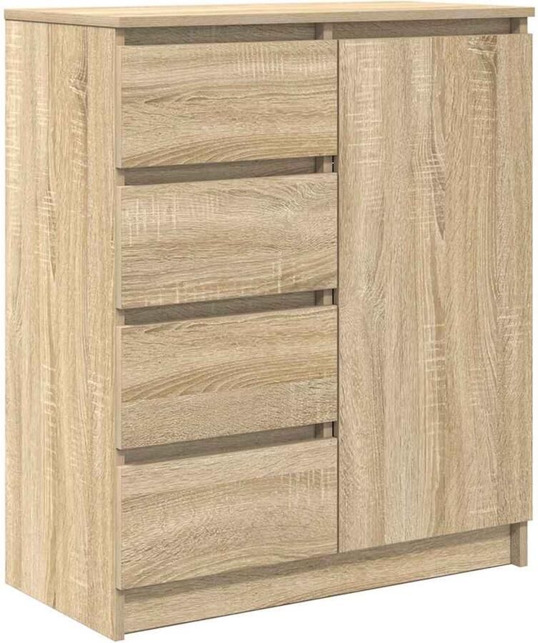 VidaXL Dressoir met lades 71x35x84 cm spaanplaat sonoma eikenkleurig