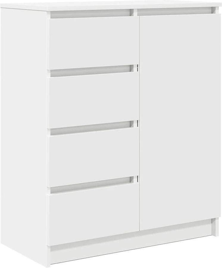 VidaXL Dressoir met lades 71x35x84 cm spaanplaat wit