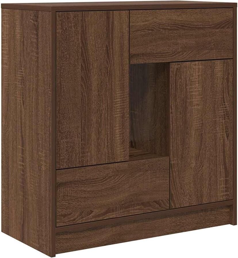 VidaXL Dressoir met lades en deuren 70 5x34x74 5 cm bruin eiken